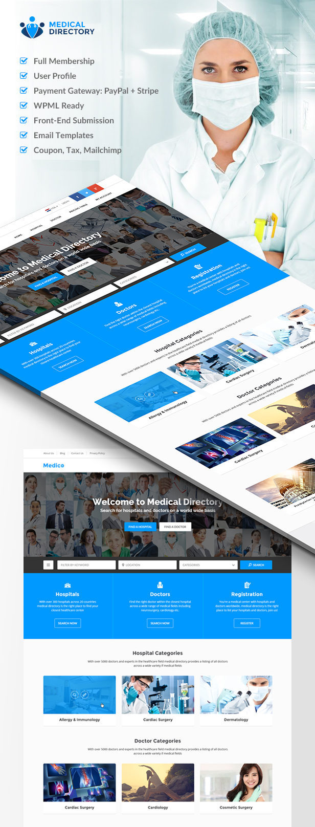 Medical Directory - Hospitals & Doctors Listing Theme - 2